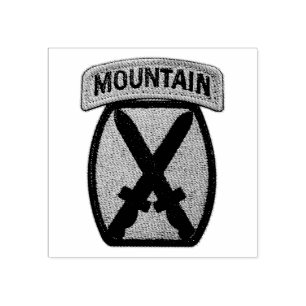 10th MTN Div MD Mountain Division Rubber Stamp