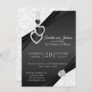 10th  Onyx Anniversary Design Invitation