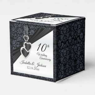 10th Onyx Wedding Anniversary Favour Box