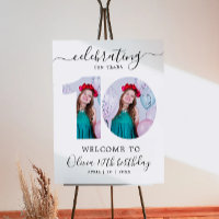 10th Photo Birthday Welcome Sign, Him or Her