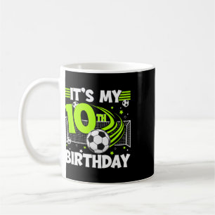 10th Soccer Birthday Party 10 Year Old Soccer Play Coffee Mug