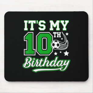 10th Soccer Birthday Party 10 Year Old Soccer Play Mouse Mat
