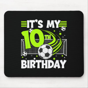 10th Soccer Birthday Party 10 Year Old Soccer Play Mouse Mat