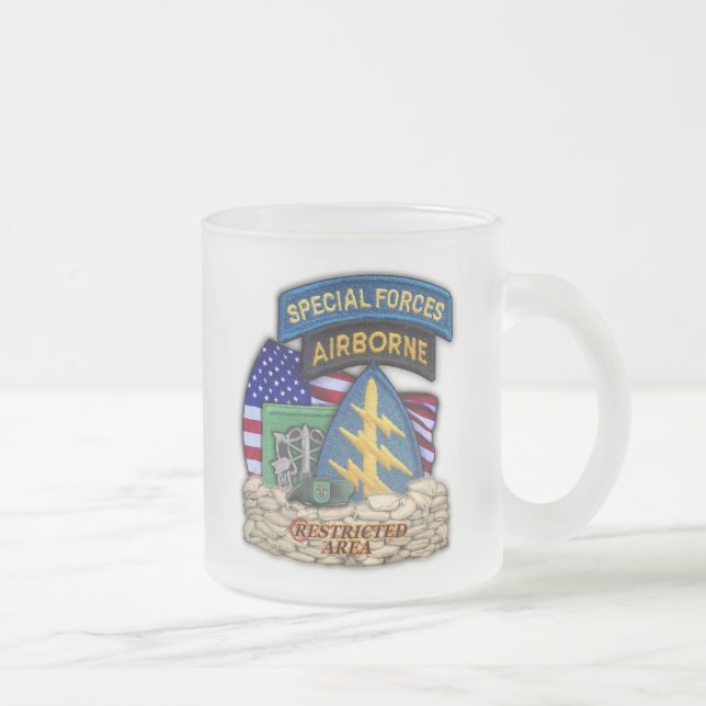 10th Special forces green berets flash frosty mug (Right)