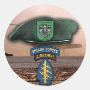 10th Special forces Green Berets veterans vets Classic Round Sticker