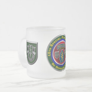 10th Special Forces Group (Airborne) Frosted Glass Coffee Mug