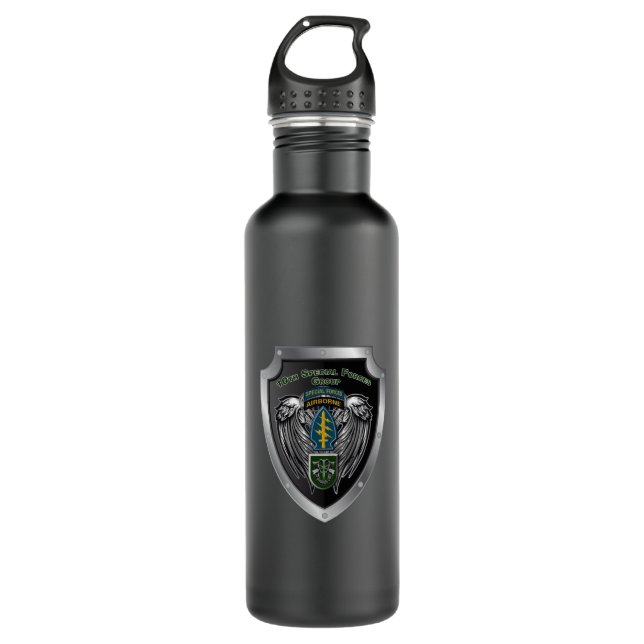 10th Special Forces Group Airborne Shield 710 Ml Water Bottle (Front)