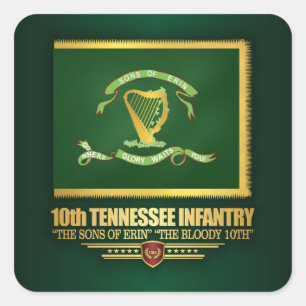 10th Tennessee Infantry Square Sticker
