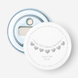 10th tin/aluminum Wedding Anniversary Bottle Opener