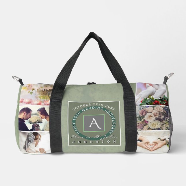 10th Tin (Colour) Anniversary 6 Photos Duffle Bag (Front)