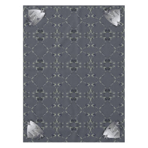 10th Tin Heart Rose Wedding Anniversary   Tablecloth