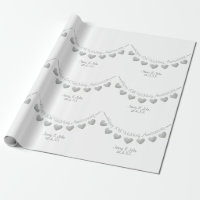 10th Tin Wedding Anniversary bunting white 