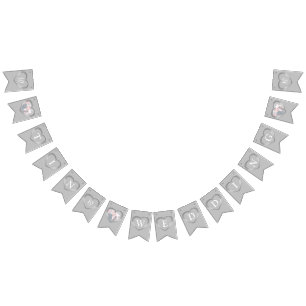 10th tin wedding anniversary personalised photo bunting 