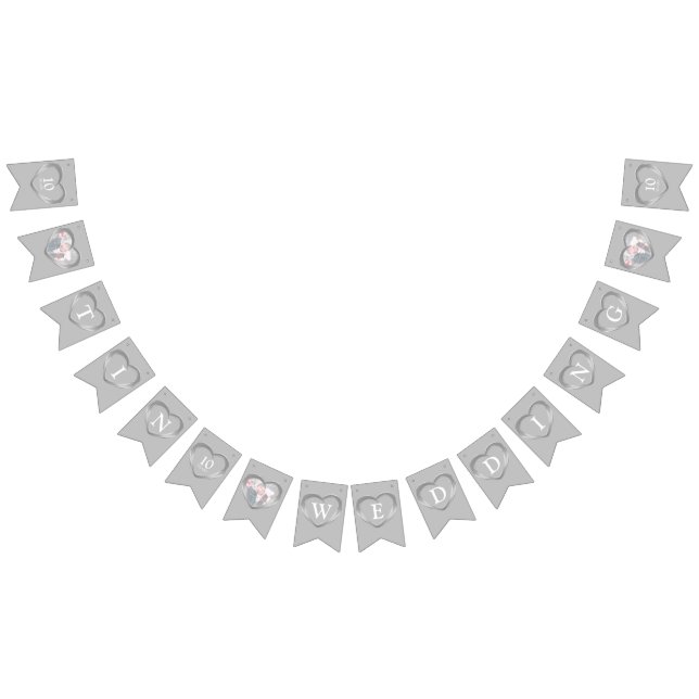 10th tin wedding anniversary personalised photo bunting  (All)