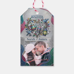 10th Tin Wedding Anniversary Photo Thank You Gifts Gift Tags