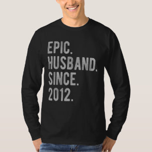 10th Wedding Aniversary For Him  Epic Husband Sinc T-Shirt
