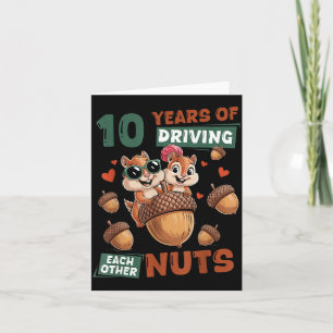 10th Wedding Anniversary 10 Couple Card
