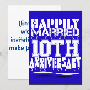 10th wedding anniversary celebration invitation
