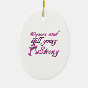 10th wedding anniversary ceramic tree decoration