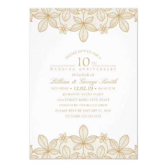 10th Anniversary Invitations Announcements Zazzle UK 10th Anniversary Invitations Announcements Zazzle UK
