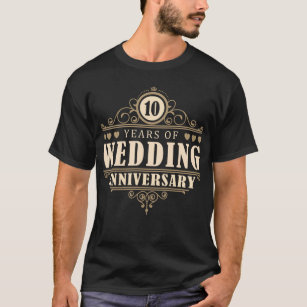 10th wedding anniversary t shirts