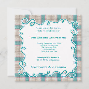 10th Wedding Anniversary Invitation