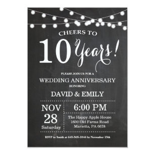 Black And White Anniversary  Invitations  Announcements  