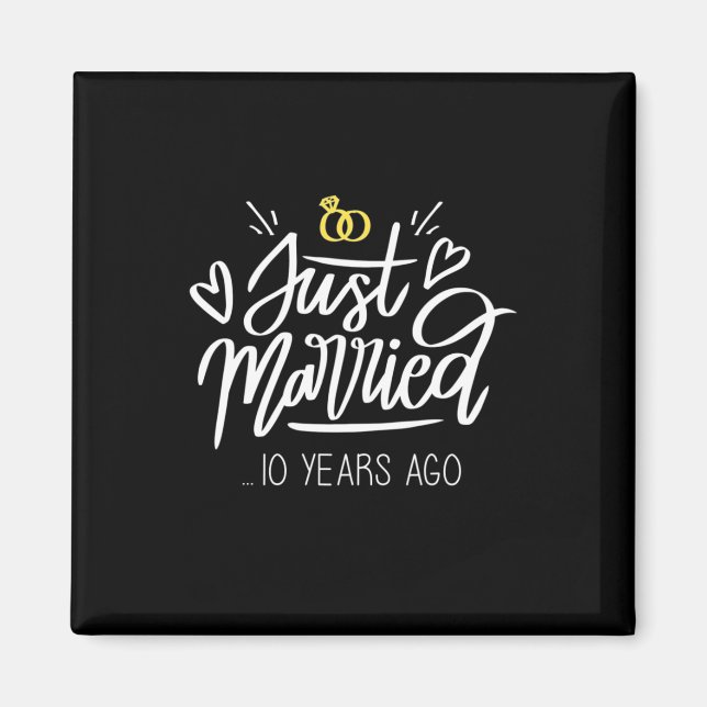 10th Wedding Anniversary Magnet (Front)