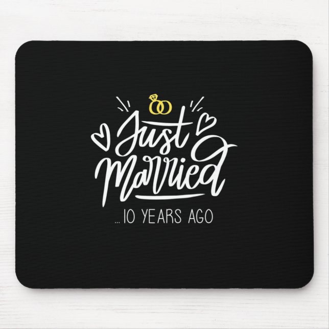 10th Wedding Anniversary Mouse Mat (Front)