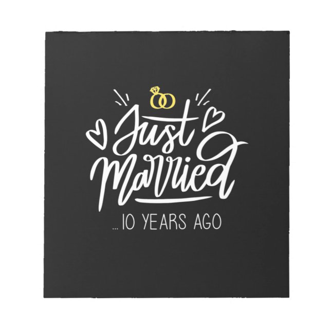 10th Wedding Anniversary Notepad (Front)