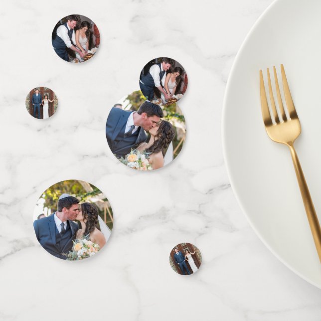 10th Wedding Anniversary Party Decor Custom Photo Confetti (Group)