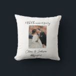 10th wedding anniversary photo name couple Romanti Cushion<br><div class="desc">design</div>