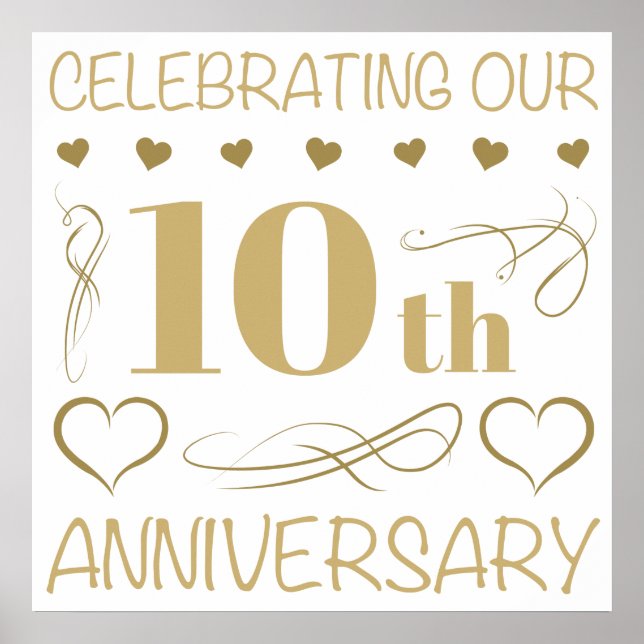 10th Wedding Anniversary Poster (Front)