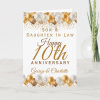 10th Wedding Anniversary Son Daughter Balloon