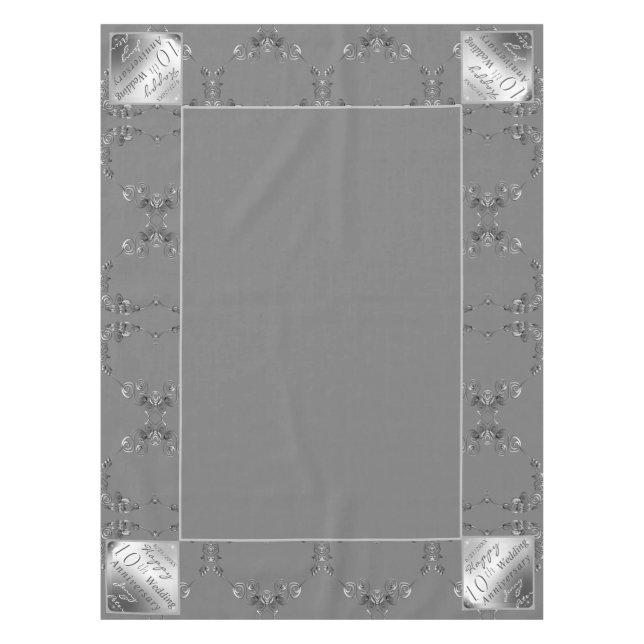 10th Wedding Anniversary Tablecloth (Front)