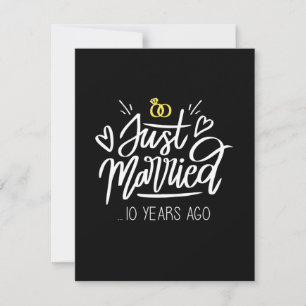 10th Wedding Anniversary Thank You Card