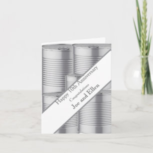 10th Wedding Anniversary, Tin Anniversary Card