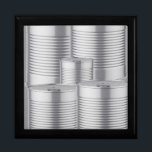 10th Wedding Anniversary, Tin Anniversary Gift Box<br><div class="desc">This unusual anniversary gift box has been designed for a couples tenth wedding anniversary,  traditionally tin.  With this in mind I have used a design of tin cans. Perfect for this land mark anniversary and ideal to team with a matching gift.</div>