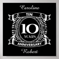 10TH wedding anniversary tin