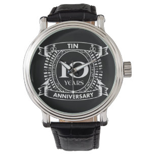 10TH wedding anniversary tin Watch