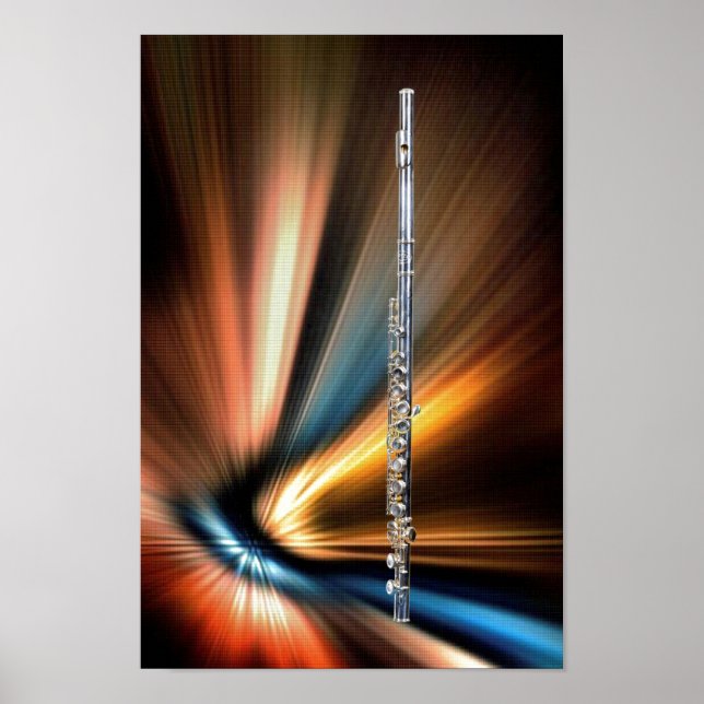 10x14 Flute Poster or picture for musician (Front)