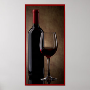 10x20 Wine Glass and Bottle Wall Art
