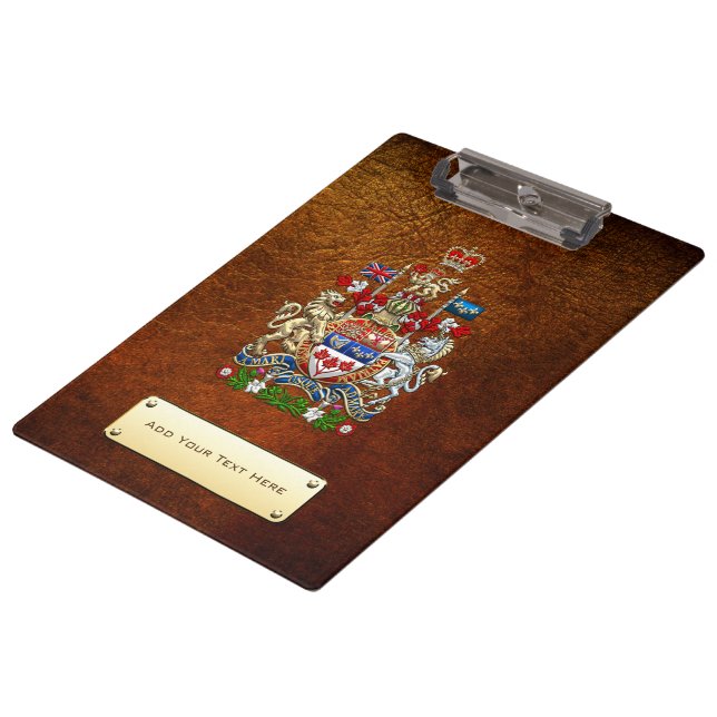[110] Canada Coat of Arms [3D] Clipboard (Angled)
