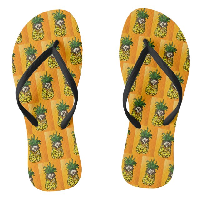 110 - Hedgehog and the pineapple Flip Flops (Footbed)