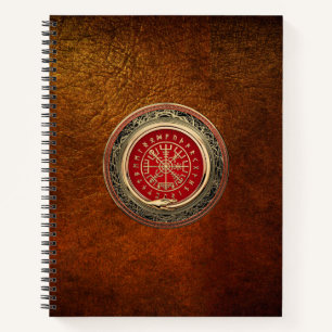 [110] Vegvisir - Viking Gold Magic Runic Compass Notebook