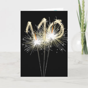 110th Birthday Sparklers on Black Card