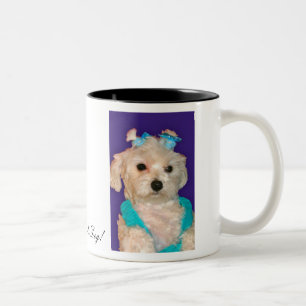 111937, I Love My Dog! Two-Tone Coffee Mug