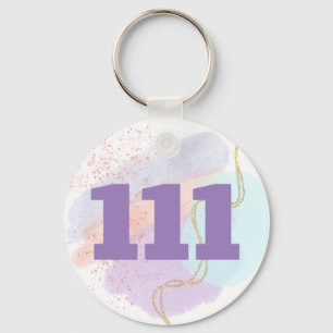 111 Align & Manifest Angel Numbers High Vibes Key Ring