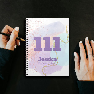 111 Align & Manifest Angel Numbers High Vibes Notebook