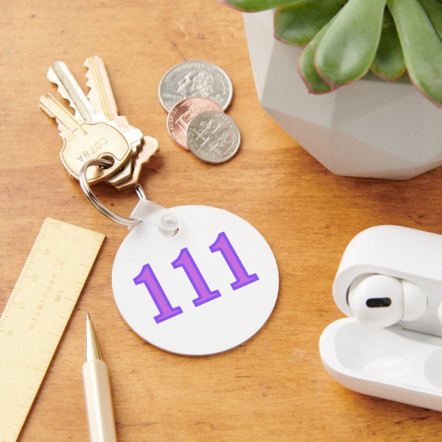 111 Angel Number Blessings Key Ring (Desk)